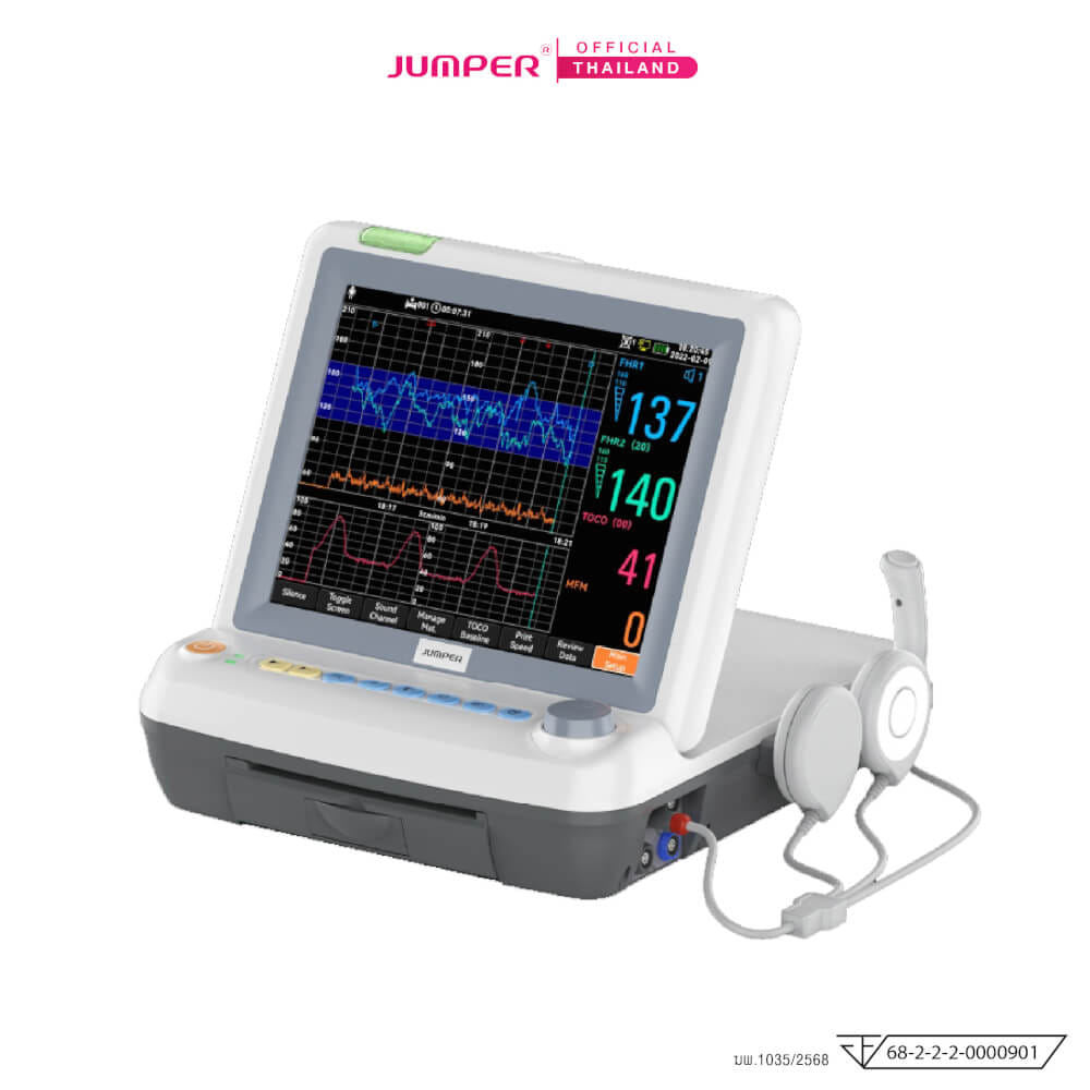 เครื่องตรวจสุขภาพทารกในครรภ์และการบีบตัวมดลูก JUMPER รุ่น JPD-300P รับประกัน 5 ปี_0